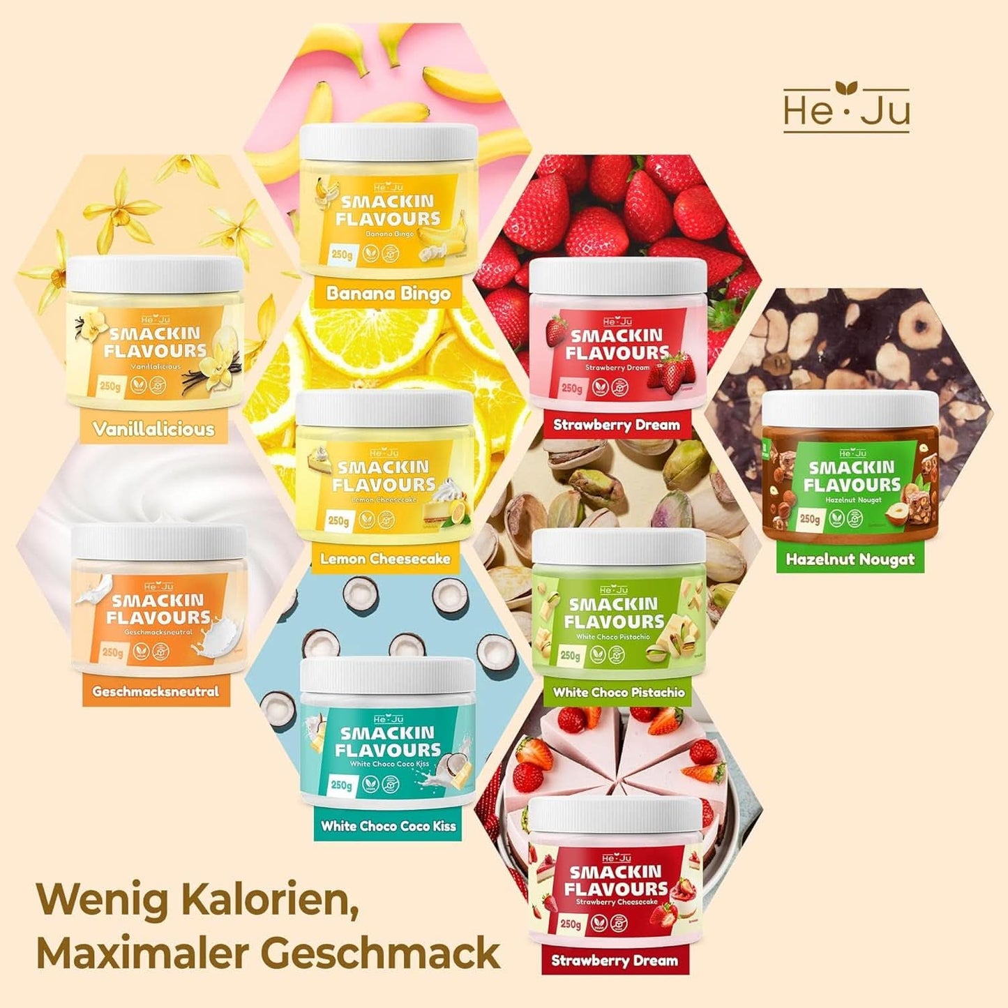 He-Ju, Pulver mit neutralem Geschmack, 250 Gramm Aromen Naty Shop