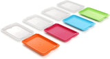 TATAY Fresh Slicer Box 4er-Set, BPA-frei, wiederverwendbar, stapelbar, spülmaschinenfest und MWO, zufällige Farben. Maße: 17 cm x 3,2 cm x 25,2 cm. Aufbewahrungsboxen für Lebensmittel von Naty Shop