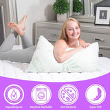 King Size 2er-Pack Bambuskissen – geschredderter Memory-Schaum, verstellbares Schlafkissen – Rücken-, Bauch-, Seitenschläferkissen, abnehmbarer Bezug, kühlende Hotel-Daunen-Alternative, Kingsize (2er-Pack) Naty Shop Standard-Kissen