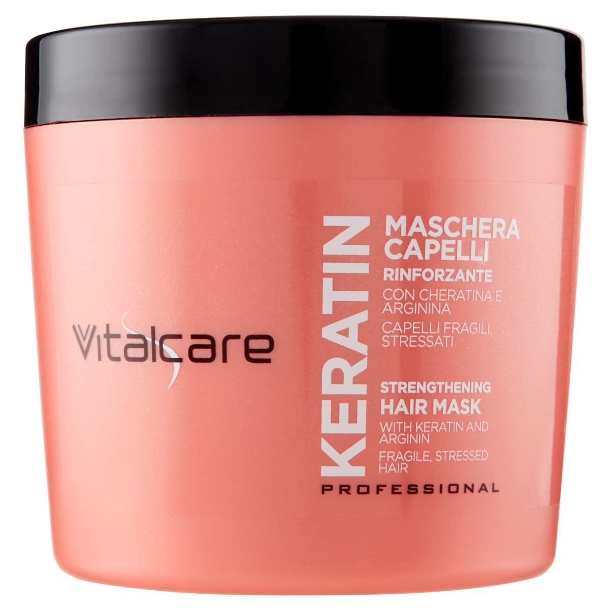 | Keratin – Stärkende Haarmaske für sprödes und geschädigtes Haar mit Keratin und Arginin für stärkeres und weicheres Haar 4 x 500 ml Naty Shop Haarmaske