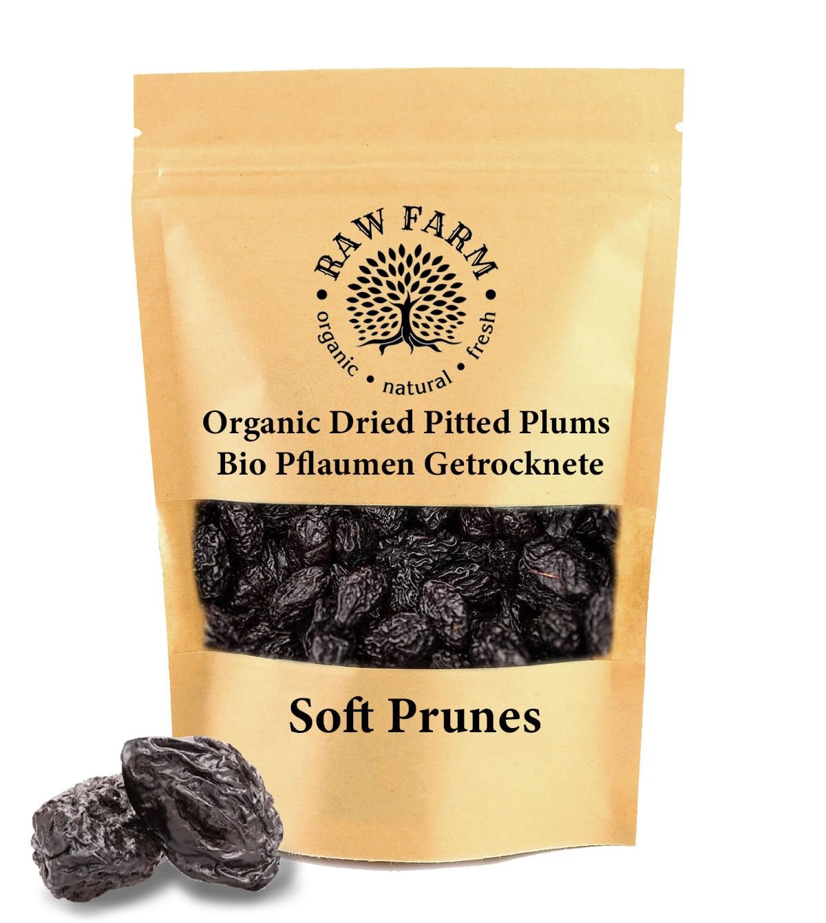 1 kg Bio-Trockenpflaumen mit weichen Kernen, ohne Zusatz- und Konservierungsstoffe, ganz natürlich. Trockenprodukte Naty Shop Standardtitel