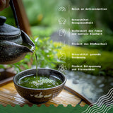 Naturalebio Japanischer Sencha-Tee – 200 g Bio-Grüntee – 100 % reiner und natürlicher Sencha-Grüntee – lose Blätter aus der ersten Ernte – Bio-Produkt aus Japan