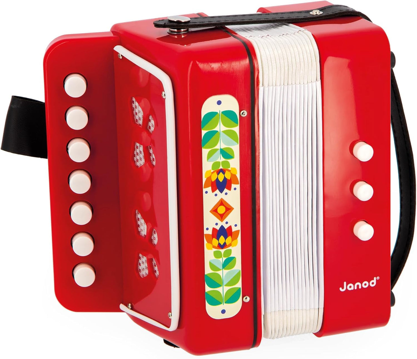 Janod - Akkordeon Gioia - Musikinstrument für Kinder - Rollenspiele und musikalische Früherziehung - Mit Riemen - Ab 3 Jahren, J07654 Jucarii Bebe Naty Shop