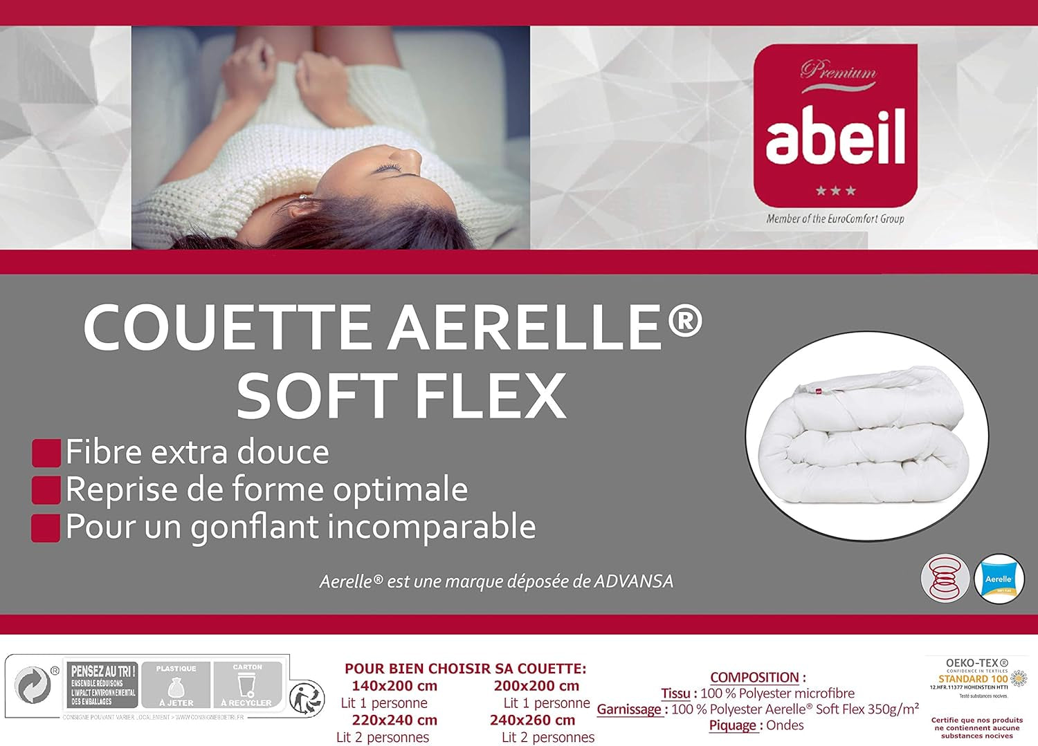 Steppdecke Soft Flex, Polyester, weiß, 240 x 260 cm Steppdecken und Steppdecken Naty Shop