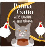 MjAMjAM – Premium-Nassfutter für Katzen – Panna Gatto – zartes Huhn mit edlem Topping, 12er Packung (2x80g), getreidefrei