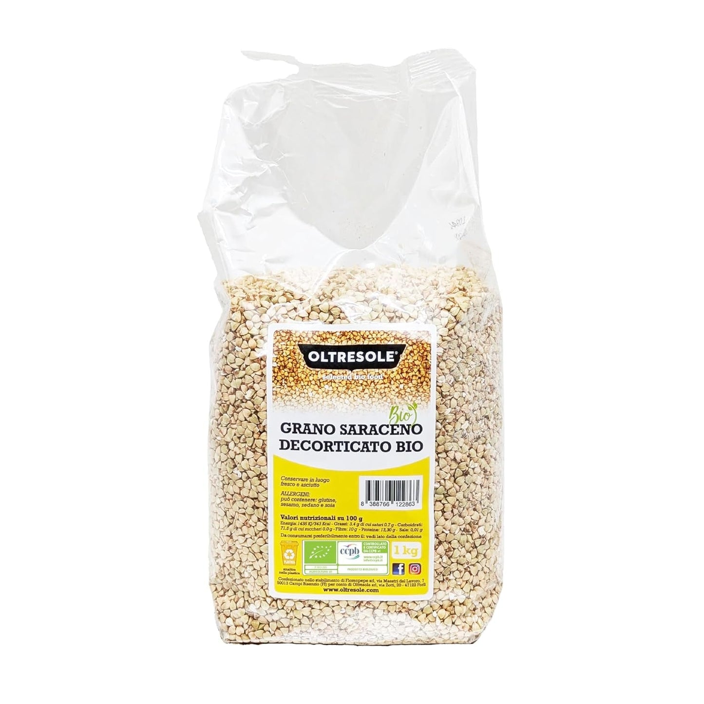 - Bio-Buchweizen geschält 5 Kg - Getreide, nicht wärmebehandelt, aus biologischem Anbau, Convenience-Paket