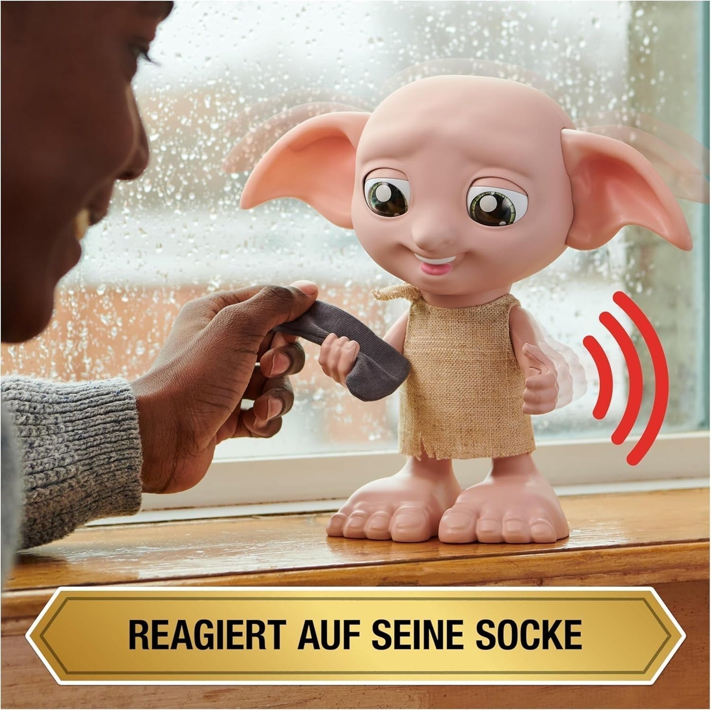 Wizarding World Harry Potter – Dobby Hauself Interaktive Puppe mit über 30 Geräuschen, Sätzen und Bewegungen, Deutsch-Italienisch, Spielzeug für 6 Jahre, Fanartikel Puppen Naty Shop