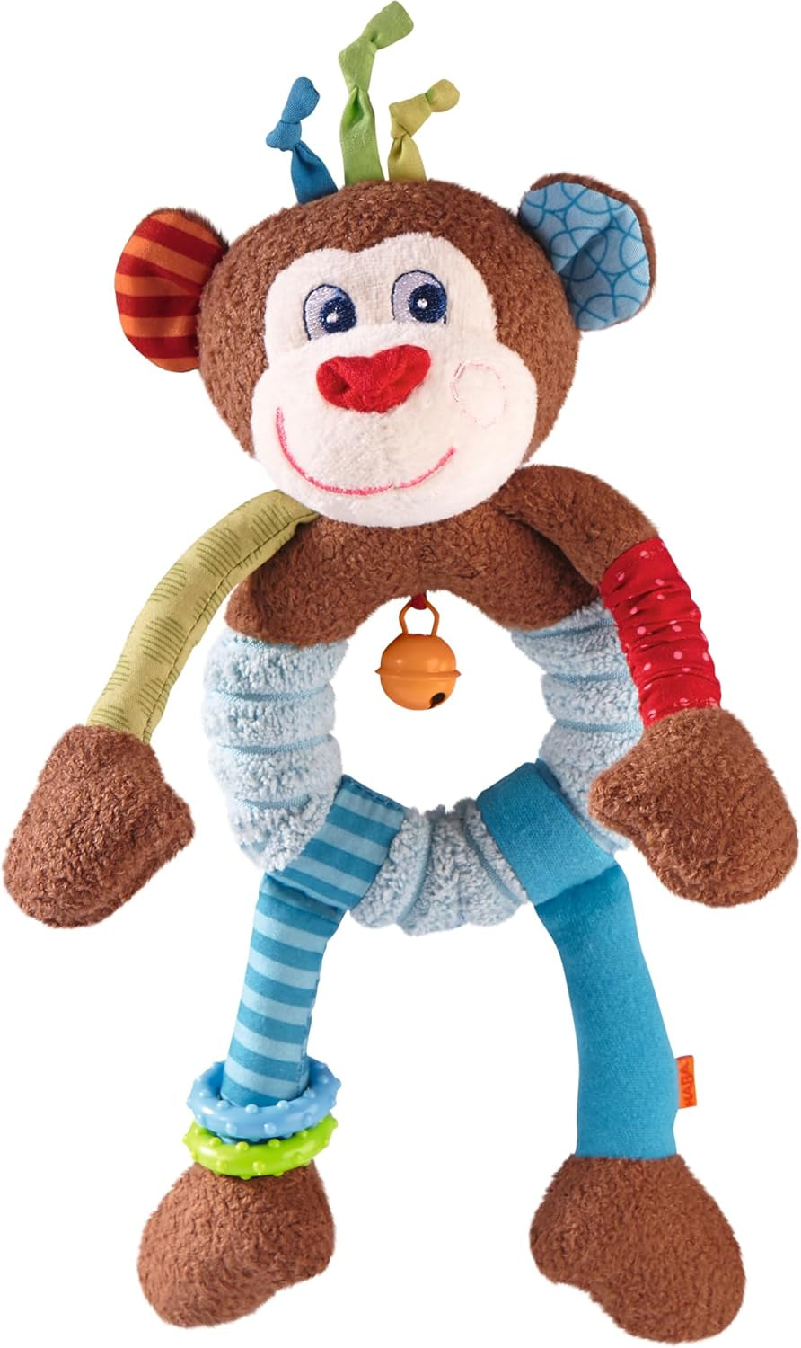 HABA 302999 – Affe Lino, Plüschtier mit vielen Effekten zum Spielen und Entdecken, Spielzeug für Kinder ab 6 Monaten Toys Bebe Naty Shop