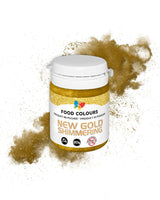 Lebensmittelfarbe Lebensmittelfarbpulver mit Metallic-Effekt, ORIGINAL GOLD 20G Lebensmittelfarbe – Ideal zum Dekorieren von Kuchen, Torten, Zuckerpasten, Keksen und Getränken.
