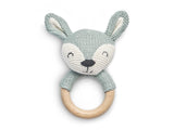 Jollein 101-001-67008 Beißring aus Naturkautschuk, Teddybär, Keks