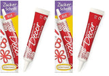 Günthart Backdecor 25 g Zucker mit Buchstaben GOLD für alle Desserts in goldener Farbe aus Zucker für schöne Buchstaben und Motive, 1 Packung (25 g)