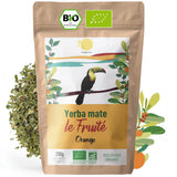ORIGEENS BIO YERBA MATE mit Orangen 200 G – Fruchtiger Tee I Ungerösteter Bio-Yerba Mate-Tee, ohne Stiele und Staub I Energetisierendes und entgiftendes Getränk