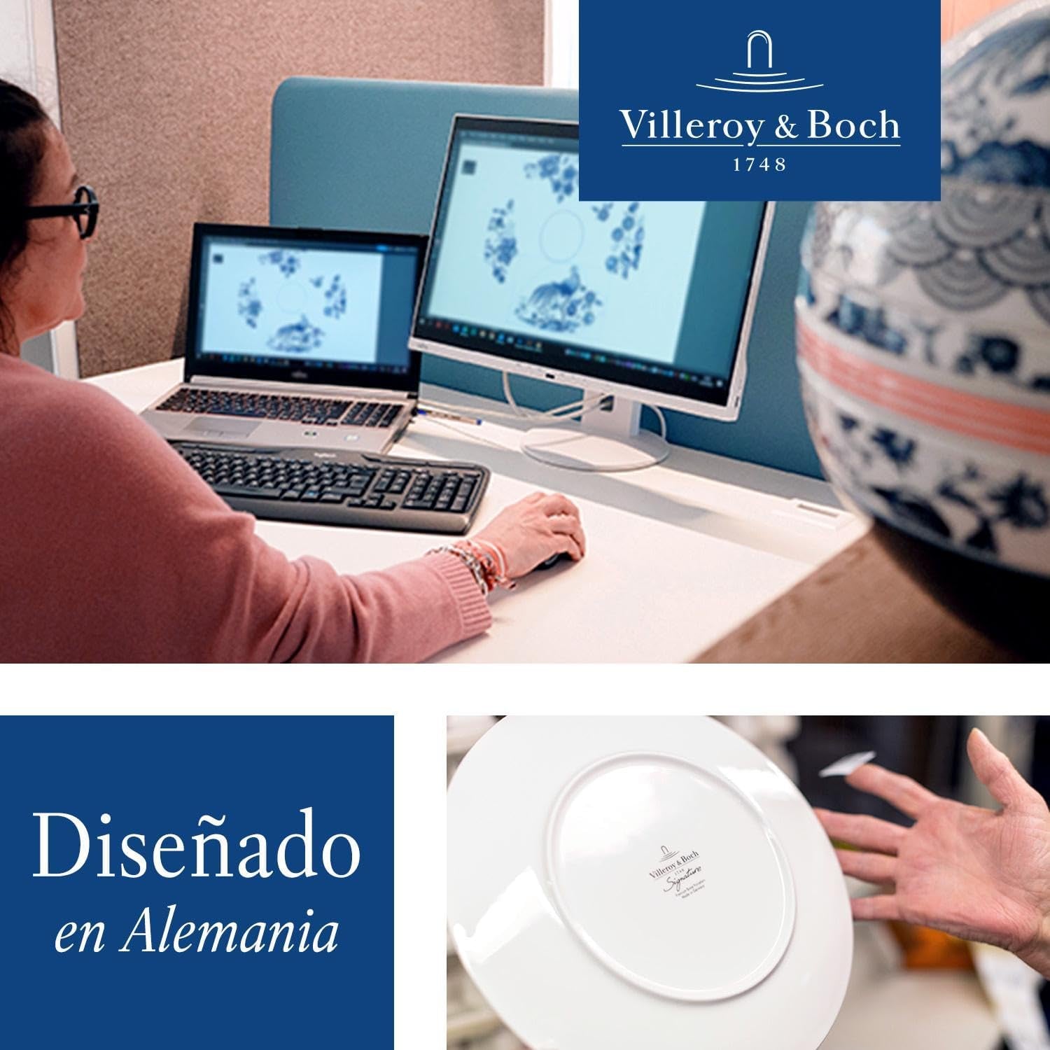 Villeroy & Boch - Mariefleur Zuckerdose, verschiedene Farben, spülmaschinenfest, mikrowellengeeignet, Zuckerdose mit Deckel, Zuckerdose, Aufbewahrung, Kaffeezubehör, Blumengeschirr, Premium-Porzellan