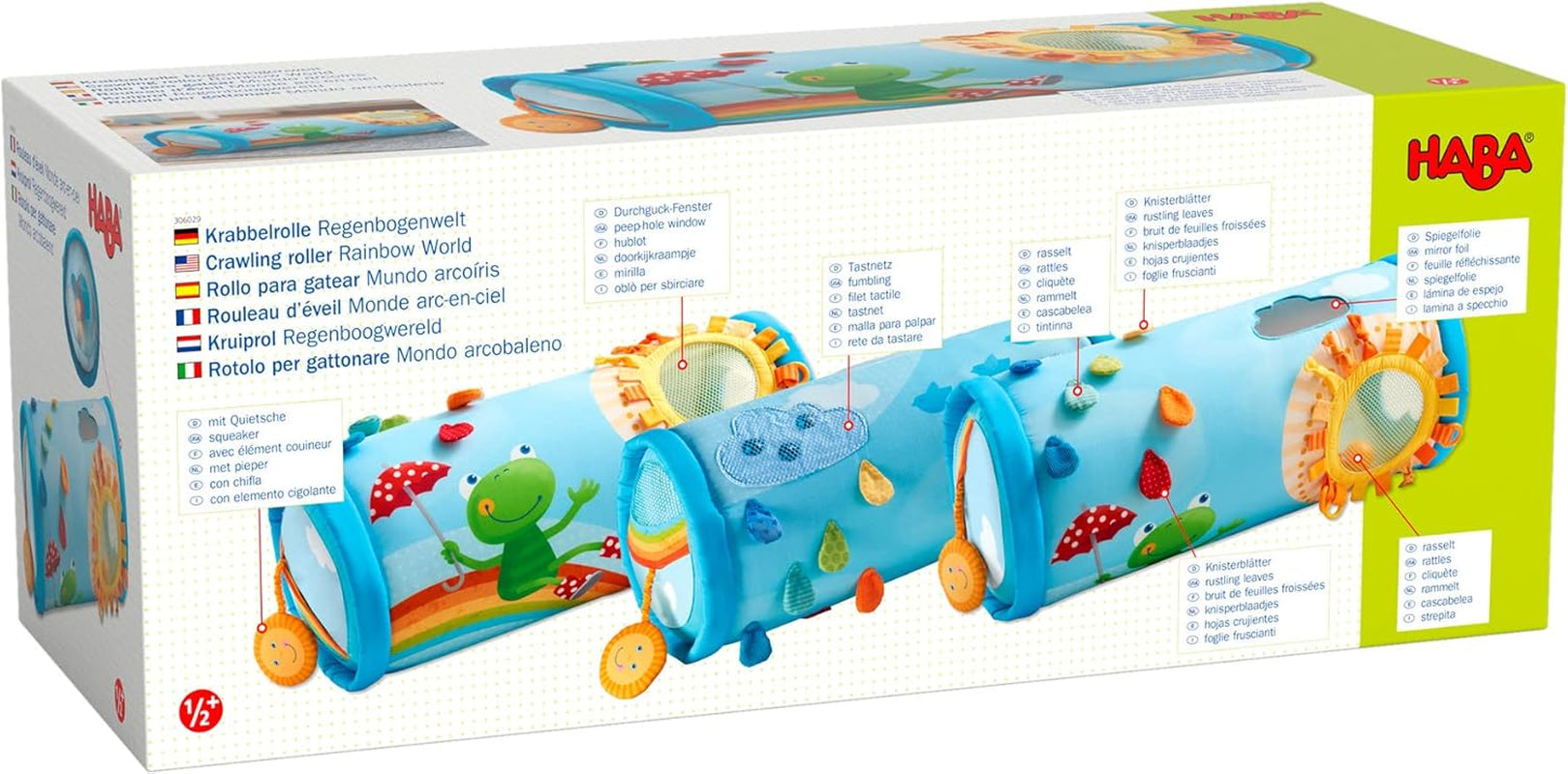 Spielzeug für Kleinkinder HABA Krabbelrolle Regenbogenwelt Toys Bebe Naty Shop