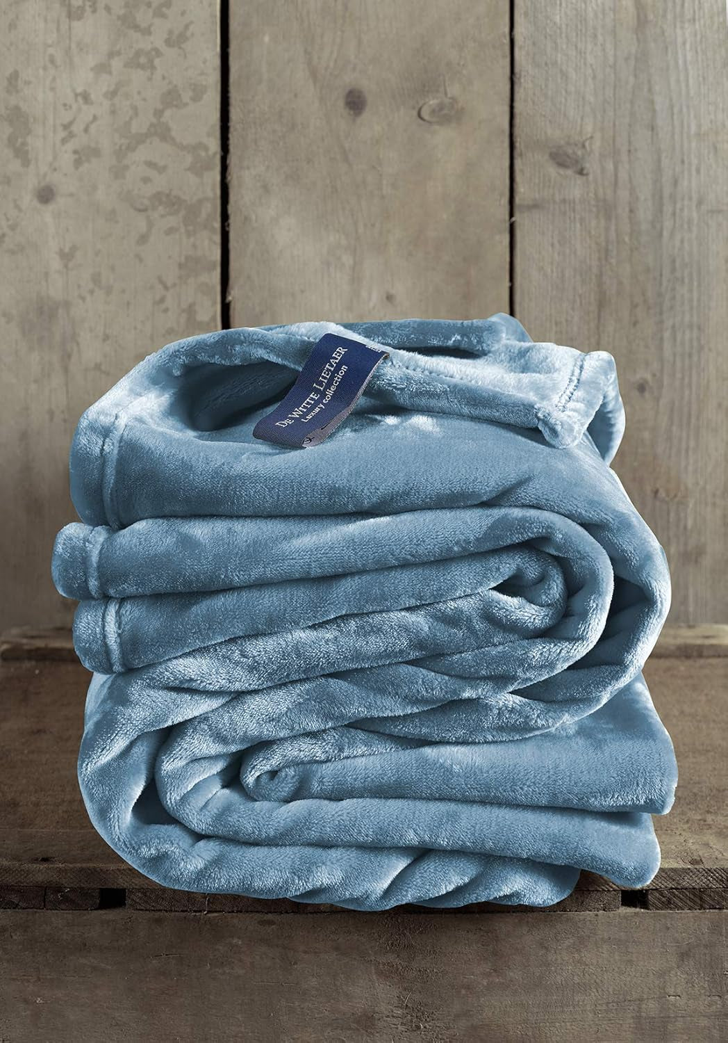 Bequeme Decke, Polyester, blau, 150 x 200 cm. Betten und Decken De Witte Lietaer