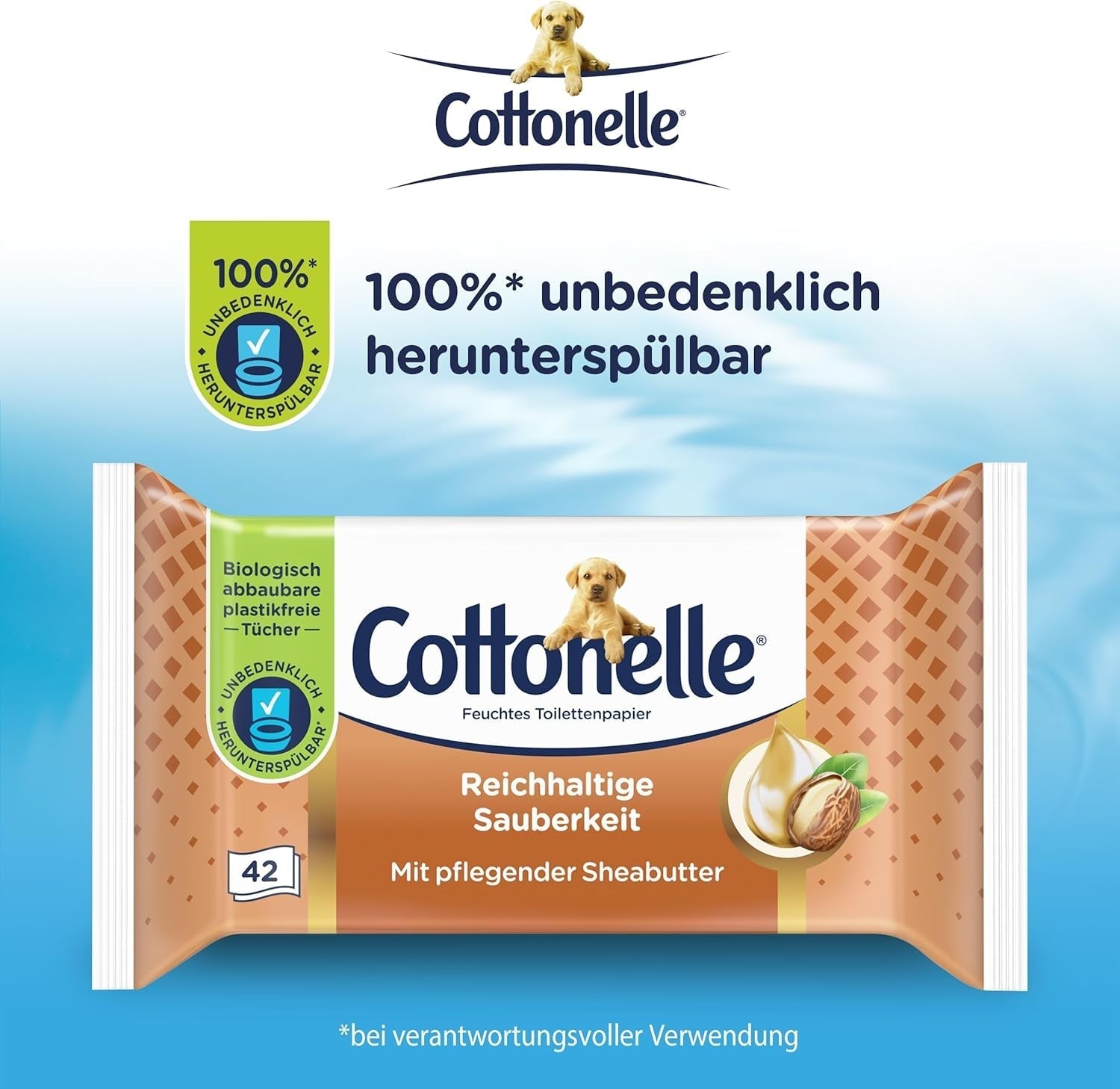 Feuchttücher, My Spa Experience – Kaschmir- und Sheabutter, biologisch abbaubar, plastikfrei, wiederverschließbar, Vorteilspackung, 12 x 42 Feuchttücher