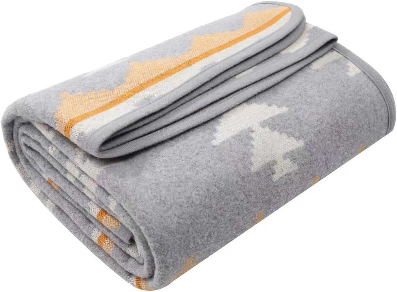ACUSHLA 200,7 x 160 cm, 1,7 kg, Decke, Wolldecke, warme Reisedecke, Strickdecke, dekorative Decken für Couch, Stuhl, Couch, Bett, Wohnzimmer, Camping, geeignet für alle Jahreszeiten Ww203 Betten und Decken Beuche den ACUSHLA-Store Morocco White 79" X 63"