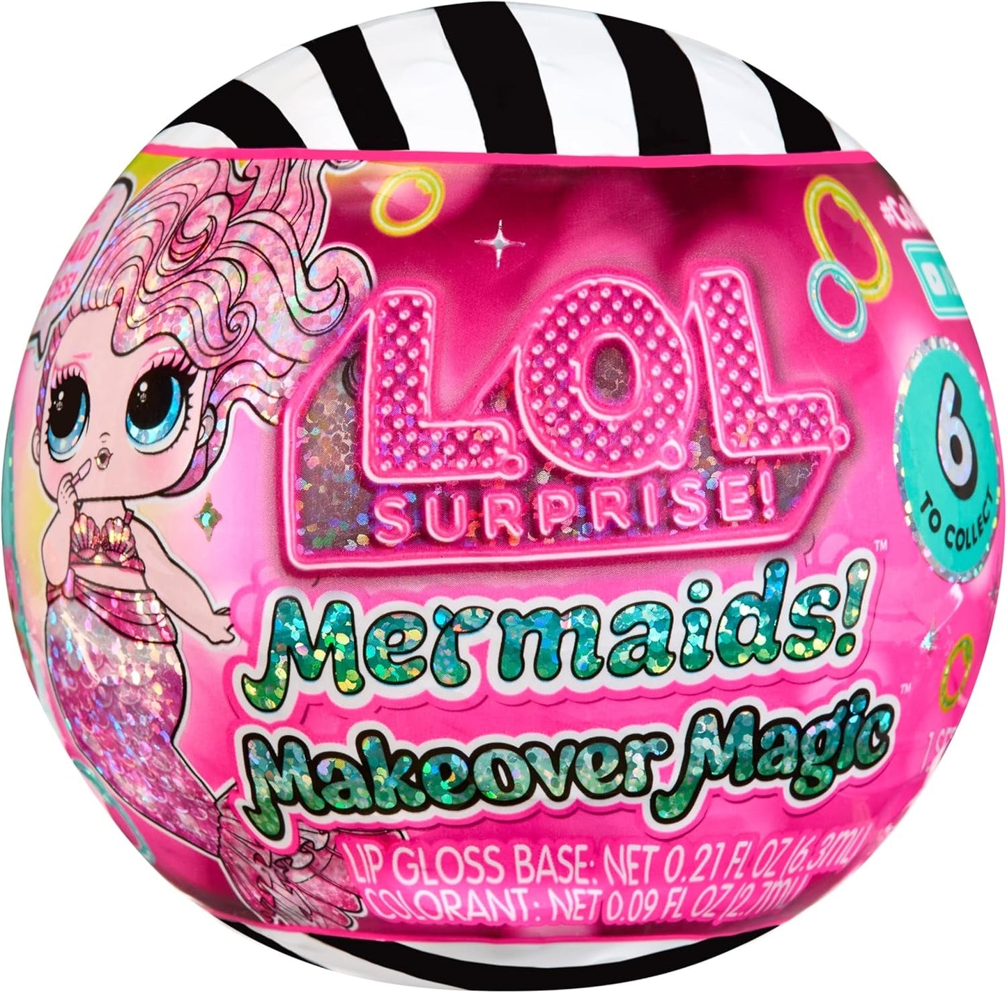LOL Überraschung! Mermaids Makeover Magic Tots – echter Lipgloss für Sie und Ihre Puppe zum Selbermachen, Mischen und Kreieren von Make-up, lustiges Wasserspiel, 6 Puppen zum Sammeln – ab 4 Jahren