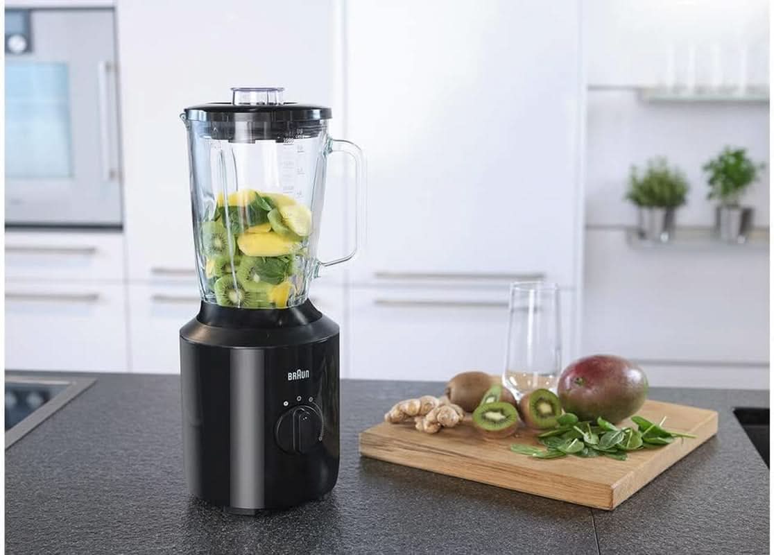 Braun Powerblend 3 JB 3150 BK Standmixer - 1,5 L Glas-Mixaufsatz, Küchenhelfer Zum Zerkleinern, Pürieren & Mixen, 800 Watt, Schwarz Kitchen Naty Shop
