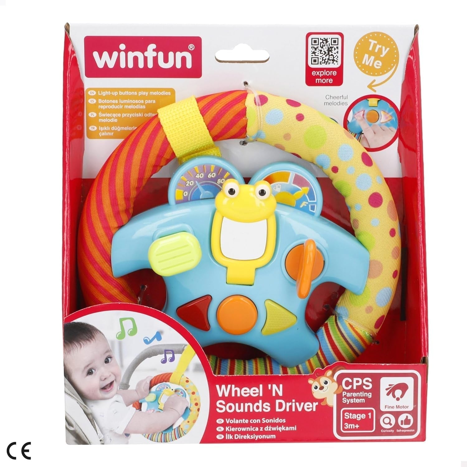 Babyfarbenes Babyspielzeug Wheel N Sounds Driver Babyspielzeug Naty Shop