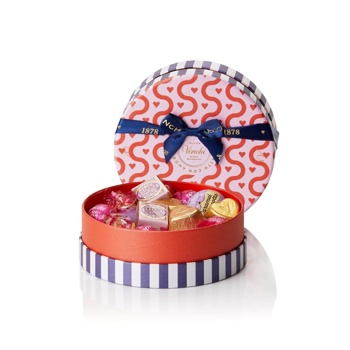 Venchi – Schachtel mit 9 verschiedenen Pralinen, 175 g, glutenfrei, ohne künstliche Farb- oder Konservierungsstoffe, Geschenkidee zum Valentinstag