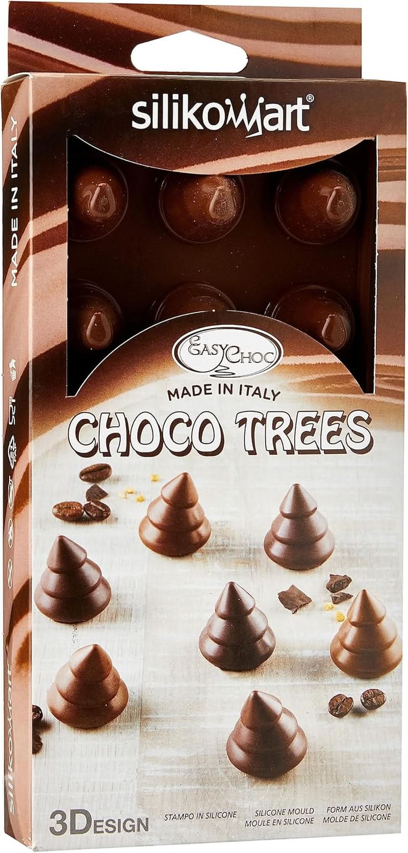 Silikomart 199384, 3D-Schokoladenform Kitchen Flame Naty Shop Choco Trees