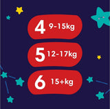 Pampers – Rutschfeste Baby-Nachthemden – Größe 6 – Kleinpackung – 30 Stück – 15+ kg