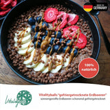 '- 150 g 100 % natürliche und reine gefriergetrocknete Erdbeeren - Geschnittene getrocknete Erdbeeren - Gefriergetrocknete Trockenfrüchte ohne Zuckerzusatz - Ungesüßte Erdbeerchips Dehydrierte Produkte Naty Shop
