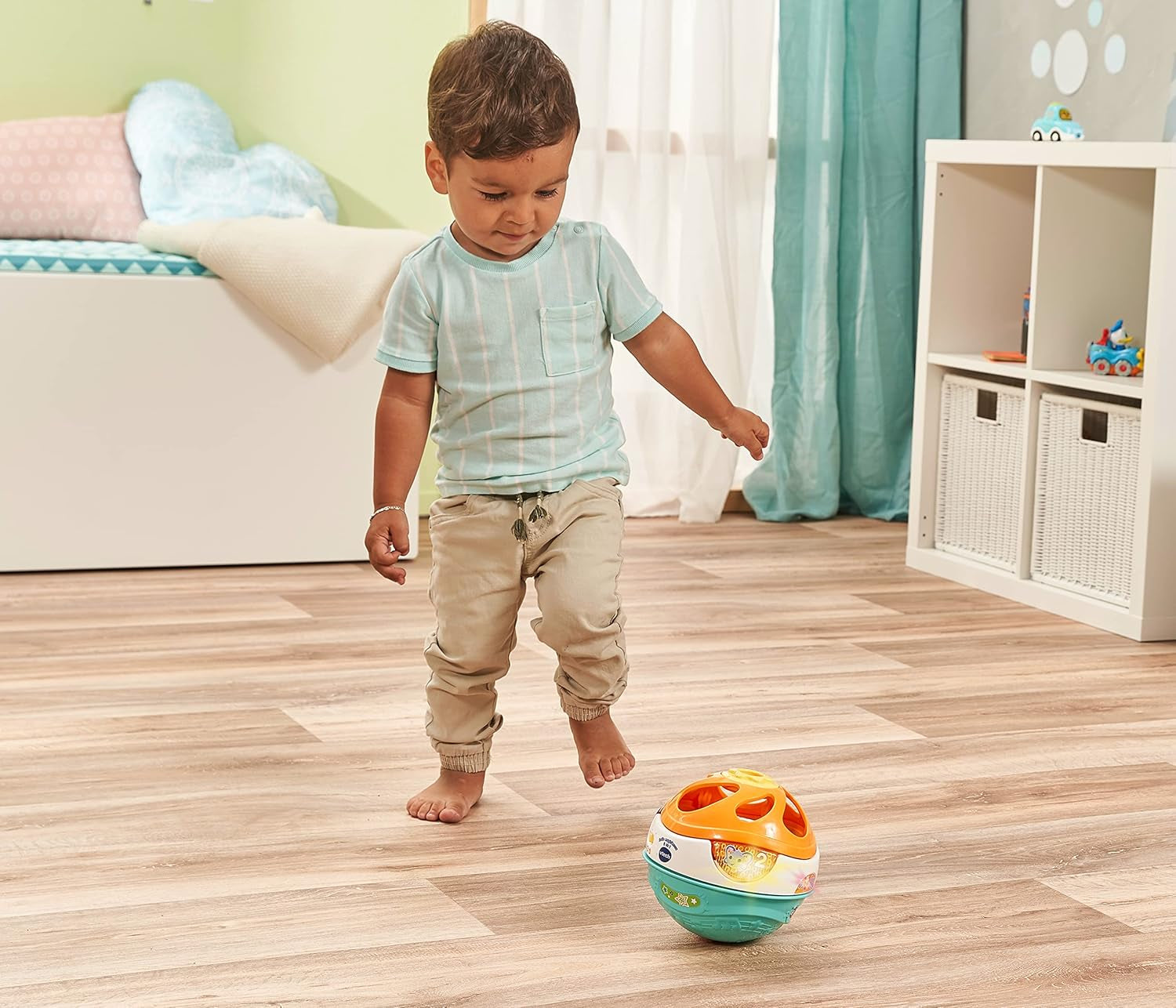 Vtech Baby 3-in-1 magischer Musikball, selbstbewegende Musik, interaktives Spielzeug für Kinder von 9–36 Monaten, buntes Babyspielzeug, Naty Shop