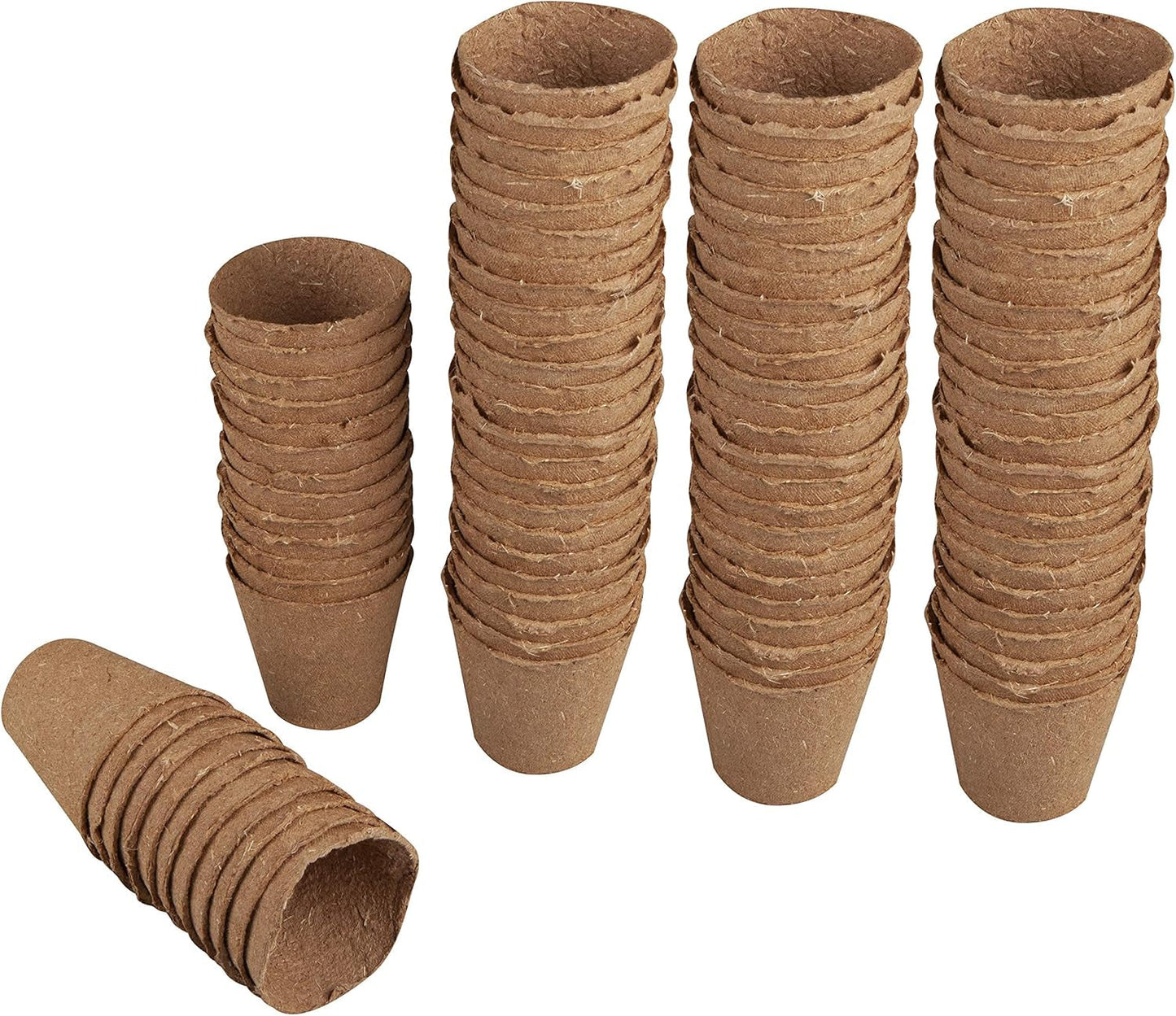 Windhager Setzlingstöpfe, 48 Stück, Durchmesser 8 cm, braun, ohne Torf, 04343