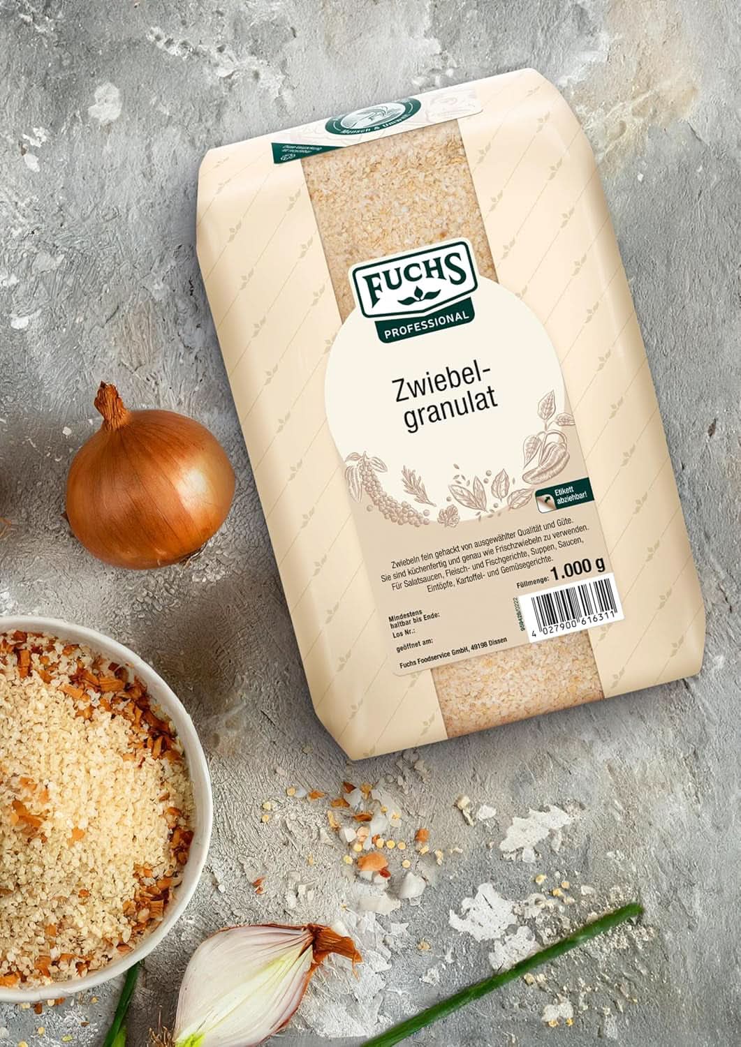 Fuchs Profi Zwiebelgranulat, 1 kg Gewürze Naty Shop