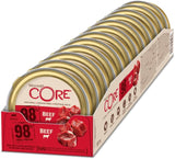 Wellness CORE 98% 12 x 85g, Rind – Nassfutter für Katzen, dicke Pastete, getreidefrei, natürlich, hypoallergen, proteinreich, reich an Fleisch