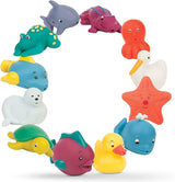 Battat 12-teiliges Badespielzeug Baby Badespielzeug Wassertiere – Badefreunde für 10 Monate – Badespielzeug Ente und mehr Bebe Naty Shop Toys Standardtitel