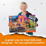 LEGO 60339 City Stuntz Stuntz Show Doppellooping-Set, inkl. Rampe, Monstertruck, 2X Motorrad und 7 Minifiguren, Spielzeug für Kinder ab 7 Jahren Bausets Besuche den LEGO-Store