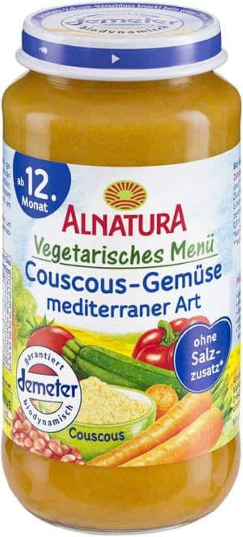 Vegetarisches Menü: Couscous und Gemüse, mediterrane Art, 1 x 250 g