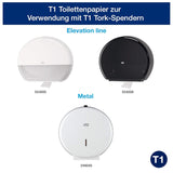 Toilettenpapier Tork Jumbo White T1, Advanced, 2 Schichten, 6 × 380 M, 472118