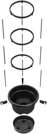 elho Green Basics Tomatentöpfe 33 – Blumentöpfe für den Anbau und die Ernte im Freien – Ø 33,5 x H 26,0 cm – Schwarz/Vivid Black