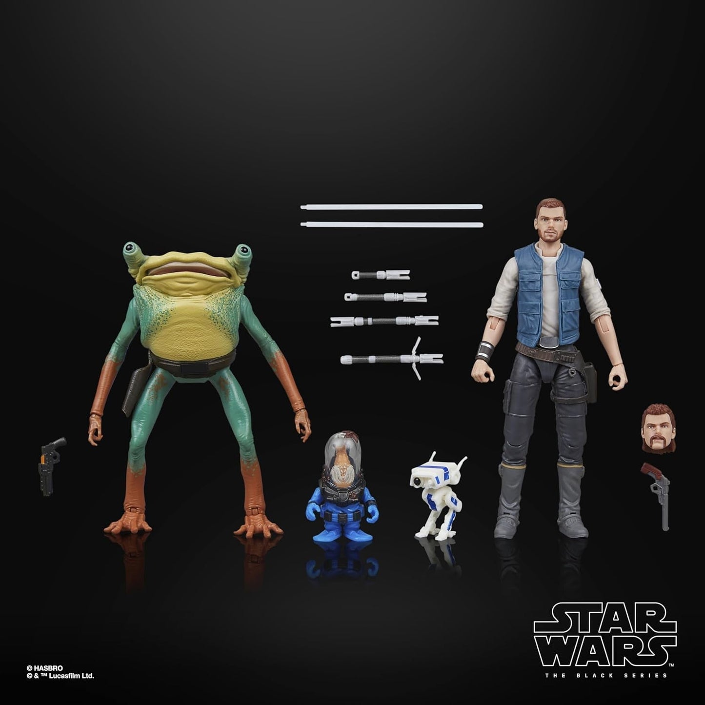 Star Wars Black Series Cal Kestis, Turgle & Skoova Stev, Star Wars Jedi: Survivor Actionfiguren zum Sammeln (Maßstab 15 cm) Actionfiguren Naty Shop