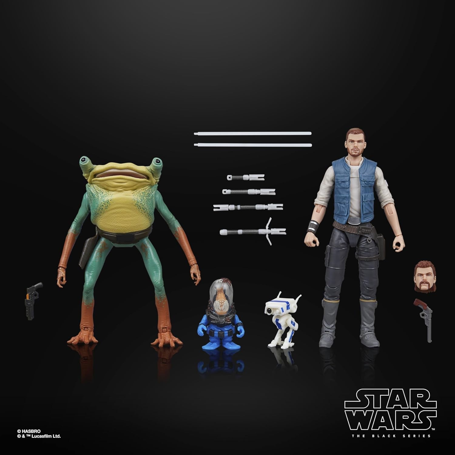 Star Wars Black Series Cal Kestis, Turgle & Skoova Stev, Star Wars Jedi: Survivor Actionfiguren zum Sammeln (Maßstab 15 cm) Actionfiguren Naty Shop