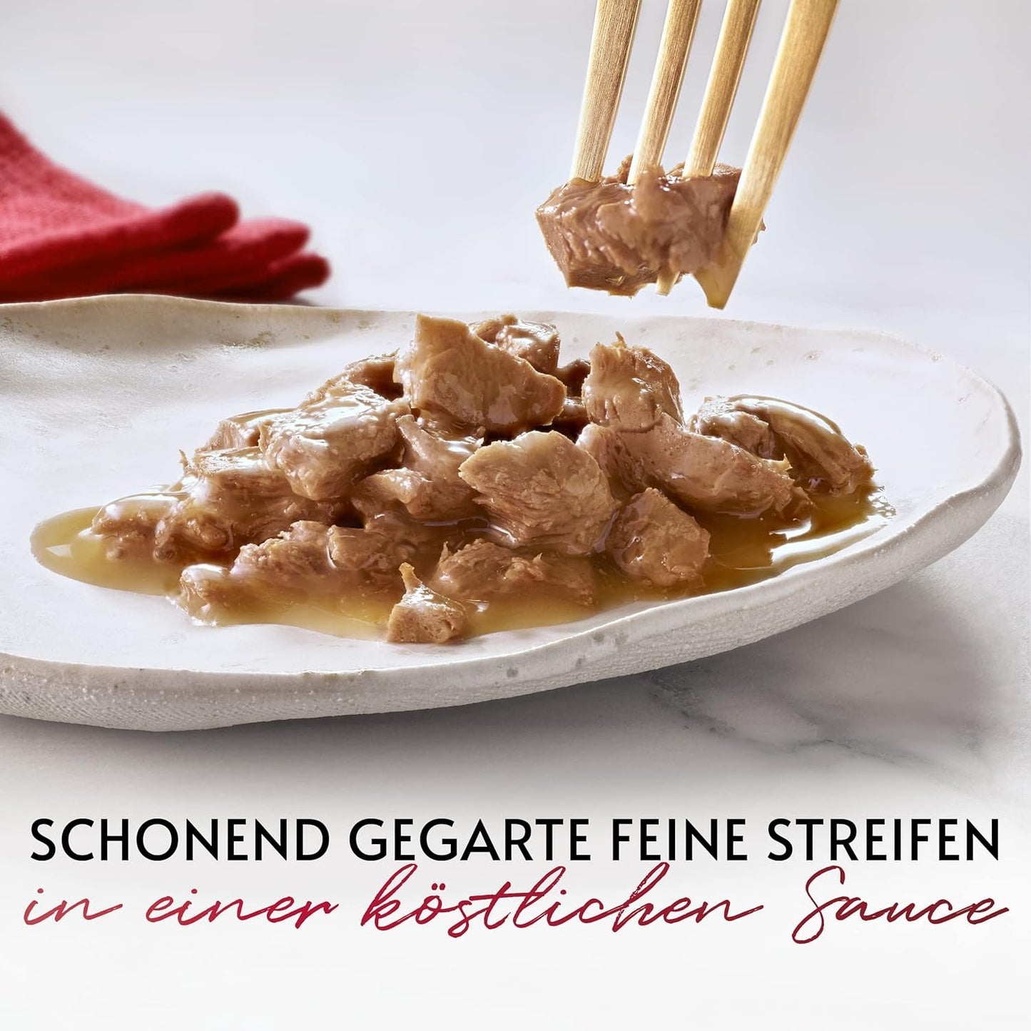 Gourmet Mon Petit Intense Nassfutter für Katzen, Geflügel-Sorte, 8er-Pack (8 x 6 Beutel à 50 g)