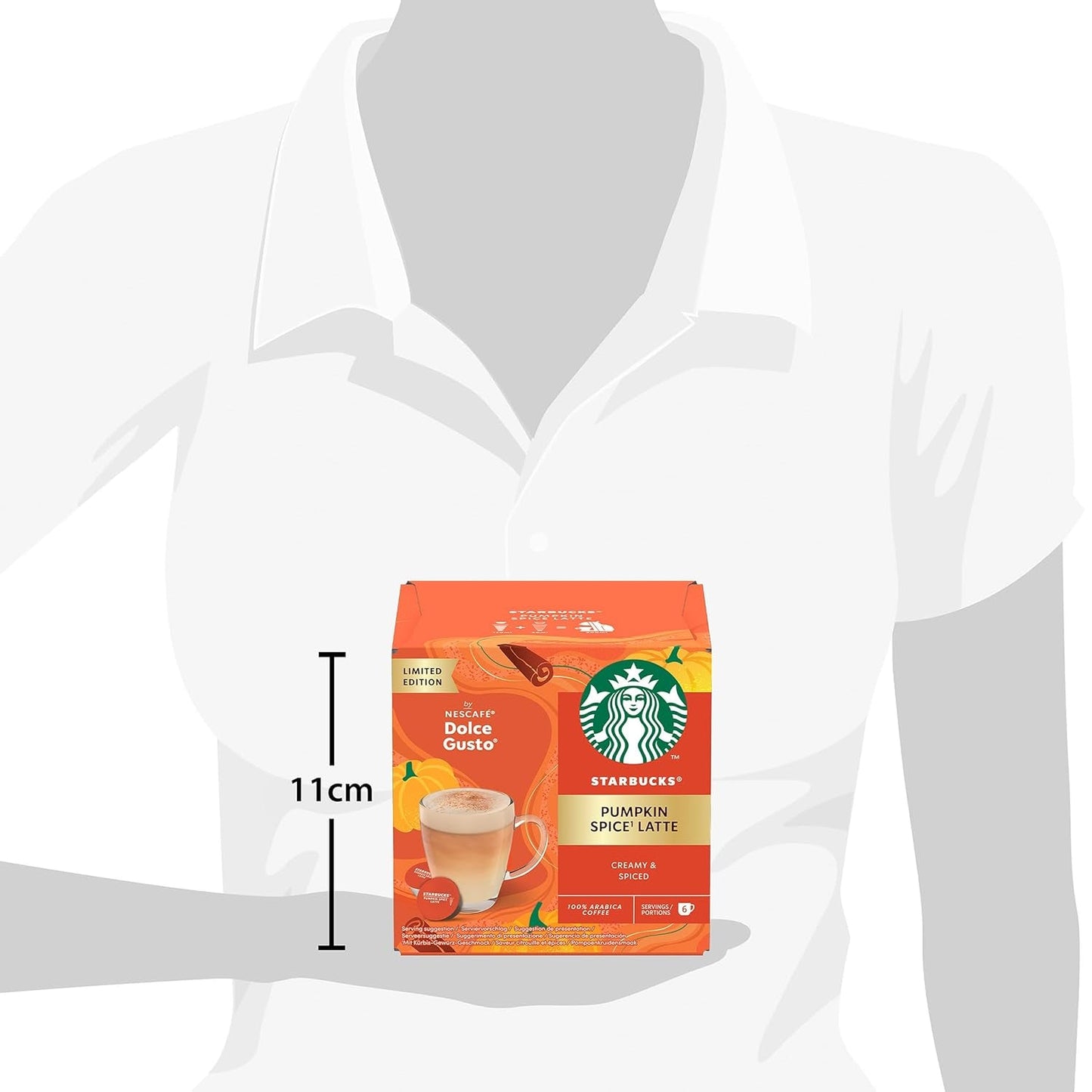 STARBUCKS Pumpkin Spice Latte von Nescafé Dolce Gusto, Dunkle Röstung, Kaffeekapseln 6 x 12 (72 Kapseln)