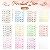12 Stück French Tip Nagelsticker Selbstklebend Bunte French Nails Schablone Nagelaufkleber Nail Art Sticker Nageldesign DIY Nägel Zubehör(12 Farben)