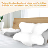 Ergonomisches Nackenkissen aus Memory-Schaum mit abnehmbarem, waschbarem Bezug für orthopädischen Schlaf, Nacken- und Bauchschmerzen (55 x 35 x 13 cm). Orthopädische Nackenkissen von Naty Shop