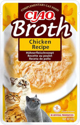 INABA Ciao Broth Nassfutter für Katzen 88 % Feuchtigkeit und Vitamin E, Premium-Suppe für Katzen mit Huhn 40 g (12er Pack), 100 % natürliches Fleisch, getreidefrei, zuckerfrei