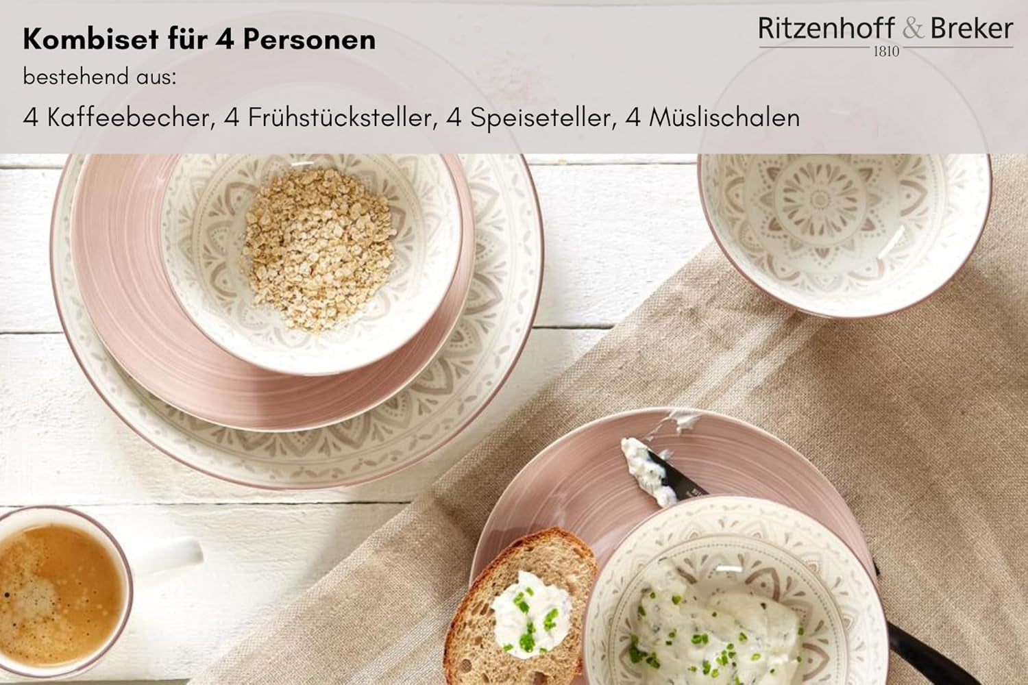 Ritzenhoff & Breker Valencia Geschirrset, bestehend aus 16 Teilen