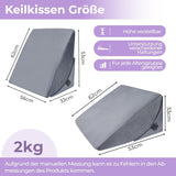 Verstellbares Federkissen aus hochdichtem Schaumstoff, ergonomisches Rückenkissen für Bett und Sofa, Anti-Reflux-Lesekissen zum Schlafen, Spielen, Fernsehen (schwer)