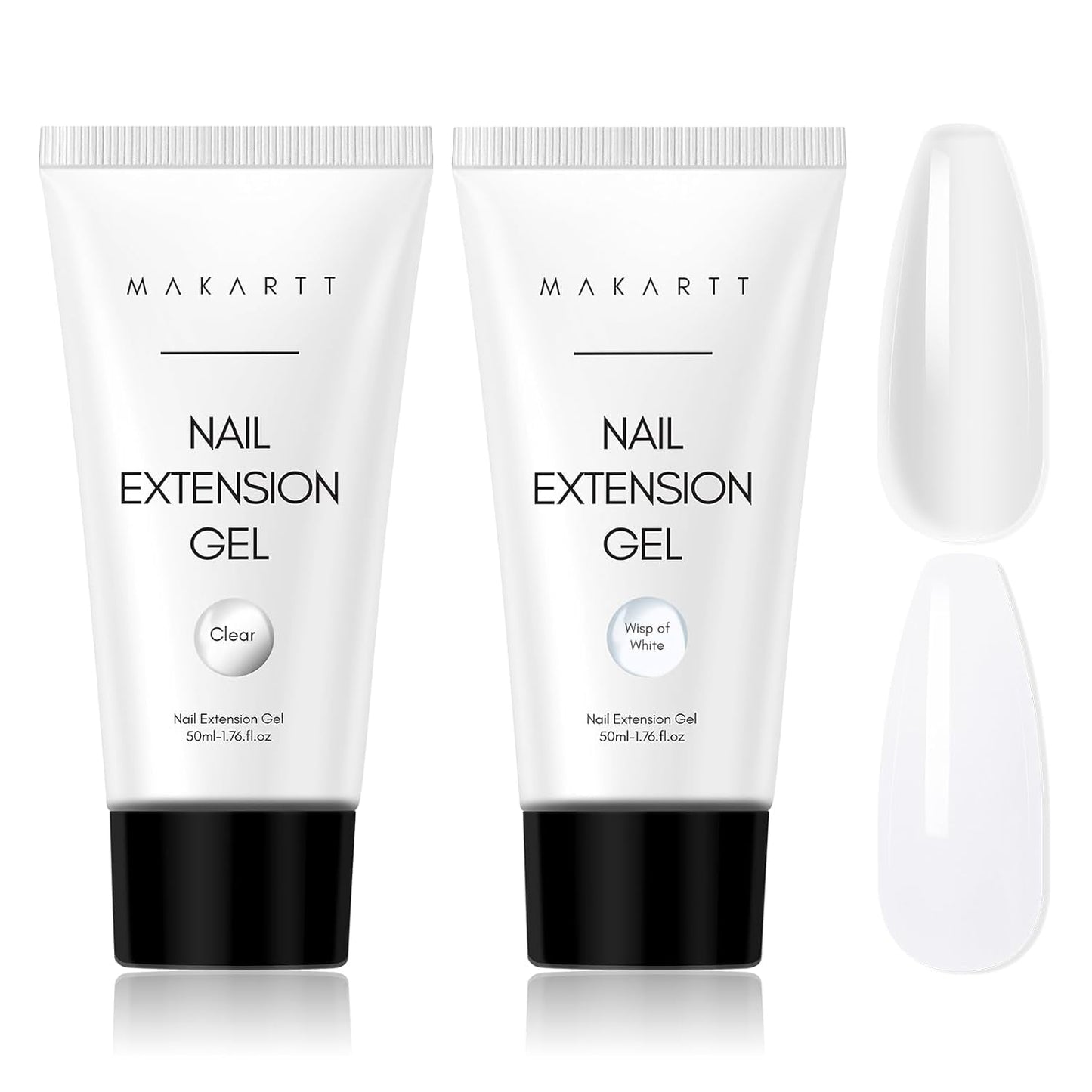 Makartt Poly Nail Extension Gel - 50 ML Extension Builder Acryl Poly Nägel Aufbaugel Extender Gel Für Gelnägel Für Nagelverlängerung, Nagelstärkung, Nail Art Dekoration (Transparent)