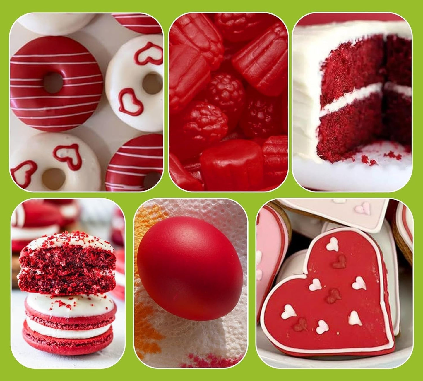 Flüssige Lebensmittelfarbe, Red Velvet Lebensmittelfarben-Set zum Backen von Kuchen, Makronen, Keksen, Lebensmittelfarbe zum Dekorieren von Kuchen, Flüssigkeit zum Färben von Getränken (70 g x 3)