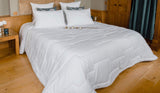 COLAS NORMAND Steppdecke, milbenhemmend und antibakteriell, leicht, 260 x 240 cm, langanhaltende Wirkung, perfekte Hygiene, Mikrofaser, weich und bequem, waschbar, weiß 53130250 Steppdecken und Steppdecken Naty Shop