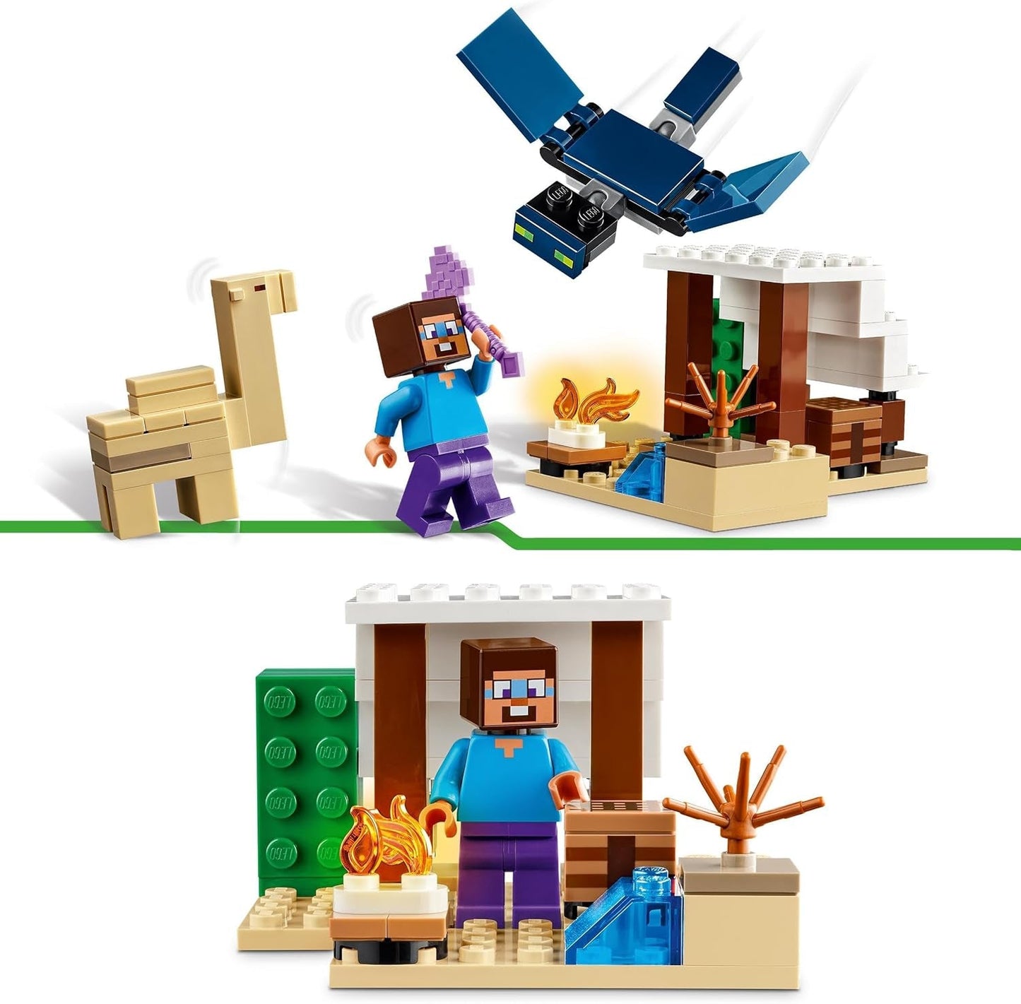 LEGO Minecraft Steve's Desert Expedition, Videospielset für Jungen und Mädchen, Biom mit Steve, Haus, Figuren und Kamelspielzeug, Gamer-Geschenk für Kinder ab 6 Jahren 21251 Bausets Besuchen Sie den LEGO-Store
